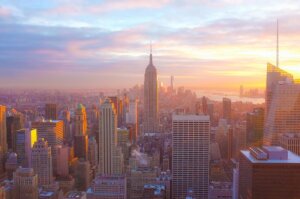 Fiber Routes, Fiber Lit Buildings, and Cell Towers in New York City 